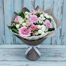 Букет цветов из:  Герберы, Альстромерии и Хризантемы #REPLACE_PRED# Донском