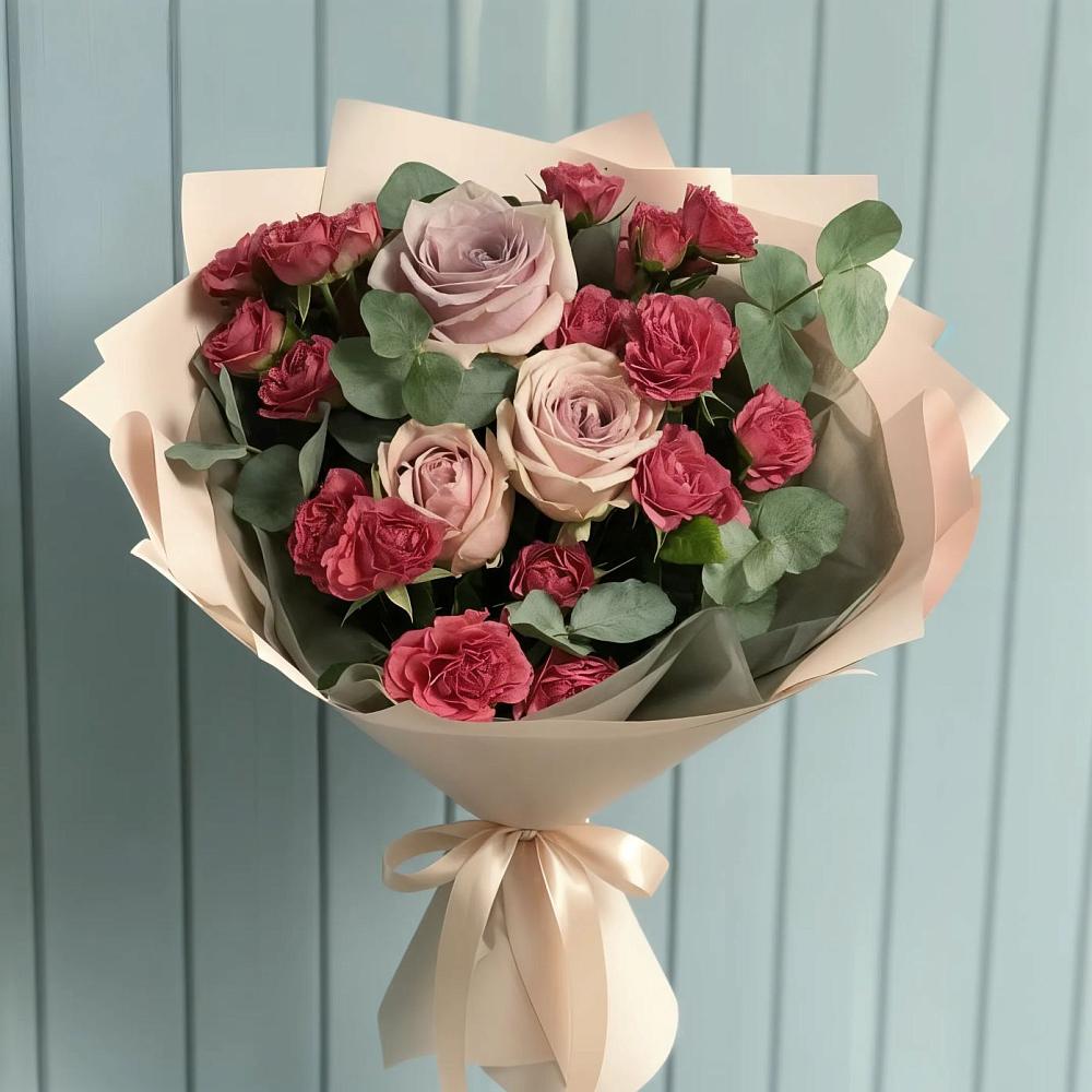 Букет цветов из: Гвоздики и Розы в Донском
