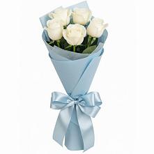 Букет 5 Белых роз Проуд в Донском