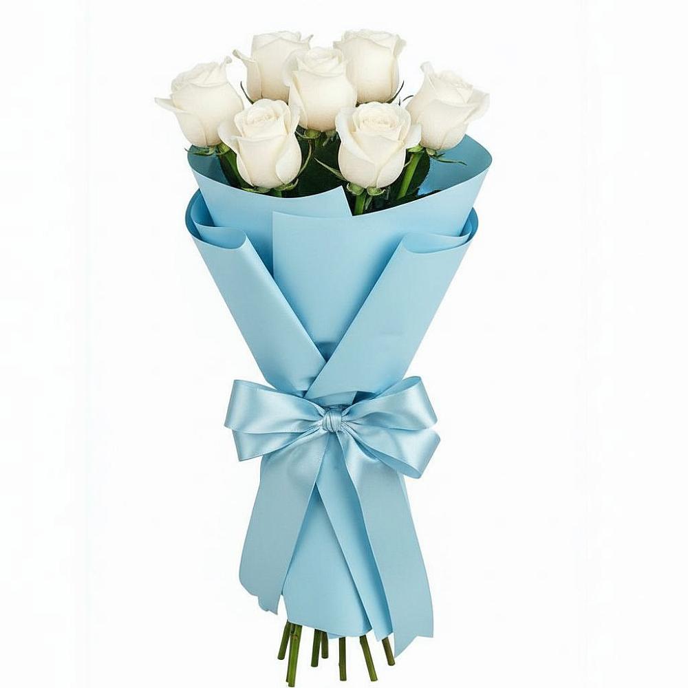 Букет 7 белых роз Проуд в Донском