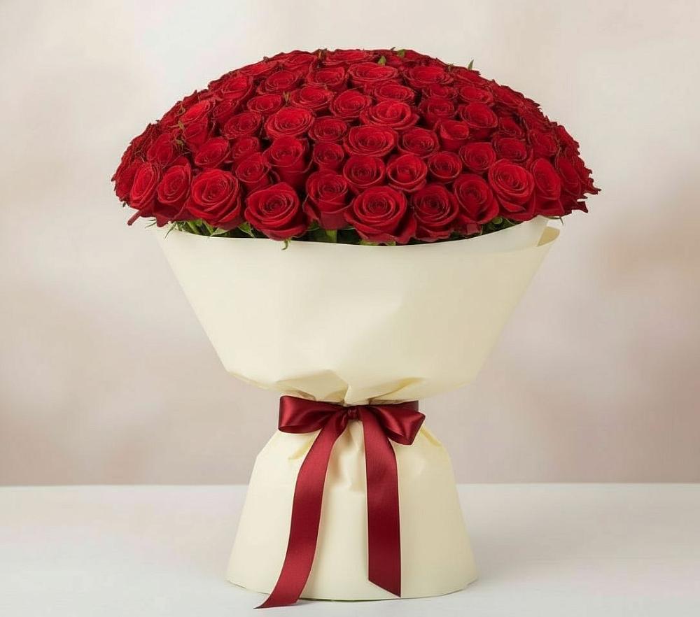 Букет 101 Красная роза Милано в Донском