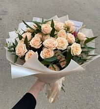 Букет Кремовые розы Латте в Донском