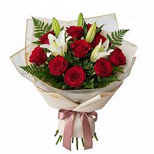 Букет цветов из:  Лилии и Розы в Донском