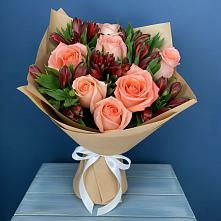Букет цветов из:  Розы и Альстромерии #REPLACE_PRED# Донском