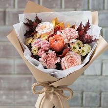 Букет цветов из:  Гвоздики, Хризантемы и Розы в Донском