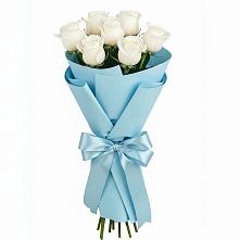 Букет 7 белых роз Проуд в Донском