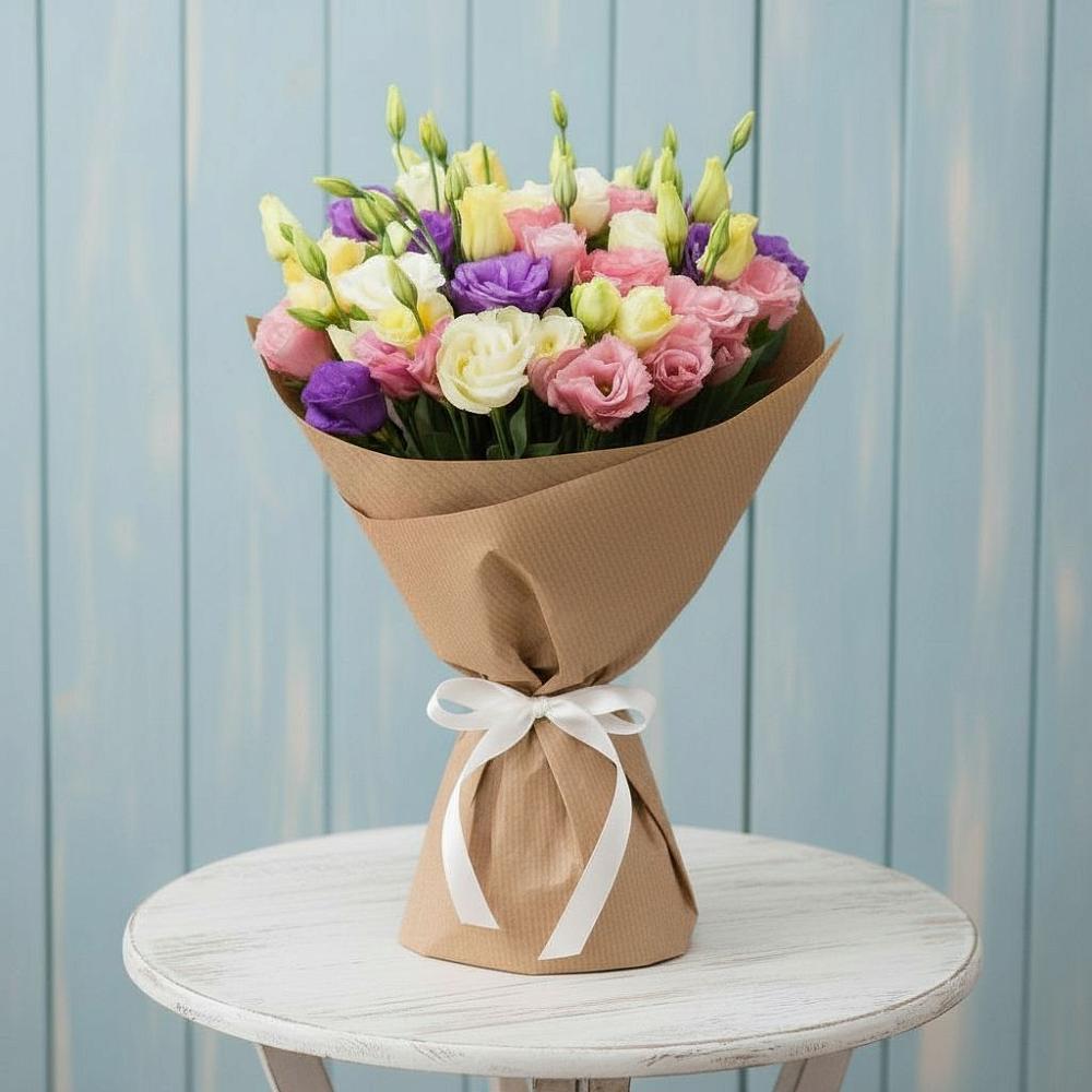 Букет цветов из: Лизиантусы в Донском