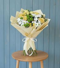 Букет цветов из:  Хризантемы и Розы #REPLACE_PRED# Донском