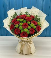 Букет цветов из:  Розы и Хризантемы в Донском