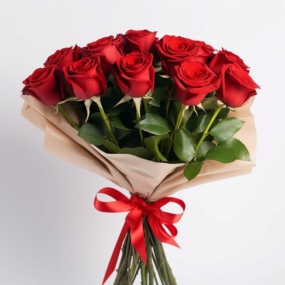 Букет 11 Красных роз Эдлесс Лав в Донском